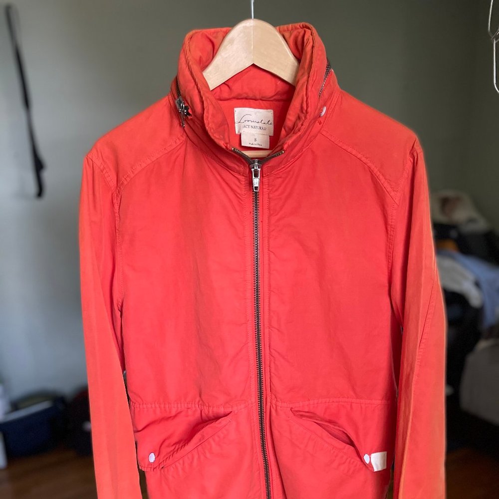 Loomstate cotton/nylon wind breaker with hood